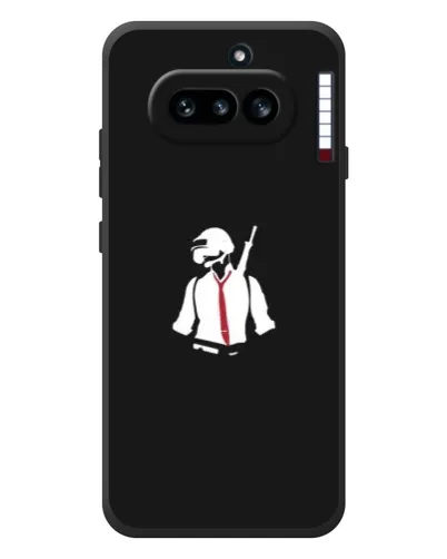 Чехол для Nothing Phone (4a) с картинкой «PUBG — силуэт воина» Чехол для Nothing Phone (4a) с картинкой «PUBG — силуэт воина»