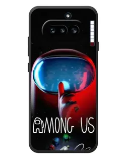 Чехол для Nothing Phone (4a) с картинкой «Красный импостер — макро» Чехол для Nothing Phone (4a) с картинкой «Красный импостер — макро»