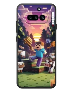 Чехол для Nothing Phone (4a) с картинкой «Стив на ферме» Чехол для Nothing Phone (4a) с картинкой «Стив на ферме»