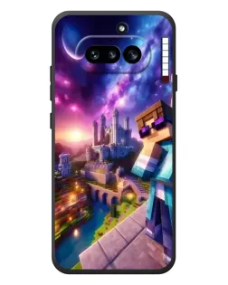 Чехол для Nothing Phone (4a) с картинкой «Стив и космос» Чехол для Nothing Phone (4a) с картинкой «Стив и космос»