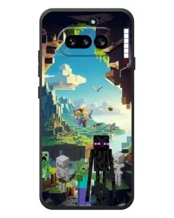 Чехол для Nothing Phone (4a) с картинкой «Эндермен в лесу»