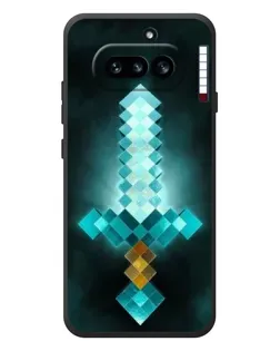 Чехол для Nothing Phone (4a) с картинкой «Алмазный меч неон»
