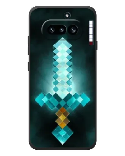 Чехол для Nothing Phone (4a) с картинкой «Алмазный меч неон» Чехол для Nothing Phone (4a) с картинкой «Алмазный меч неон»