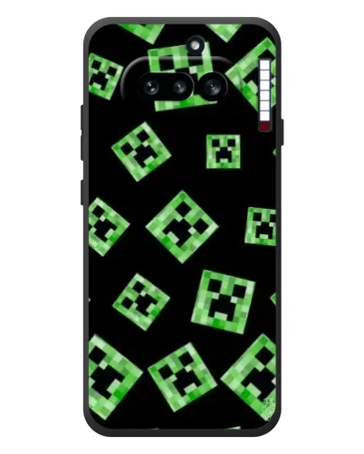 Чехол для Nothing Phone (4a) с картинкой «Паттерн с криперами» Чехол для Nothing Phone (4a) с картинкой «Паттерн с криперами»