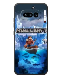 Чехол для Nothing Phone (4a) с картинкой «Minecraft ледяной мир»