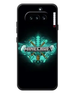 Чехол для Nothing Phone (4a) с картинкой «Minecraft Diamond лого»