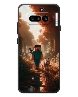 Чехол для Nothing Phone (4a) с картинкой «Стив в лесу»