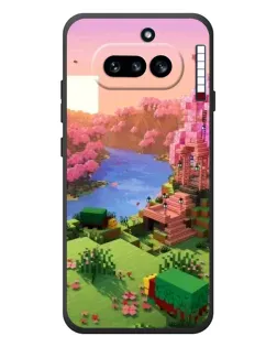 Чехол для Nothing Phone (4a) с картинкой «Розовое дерево Minecraft»