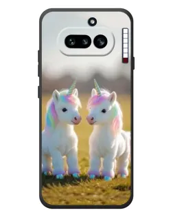 Чехол для Nothing Phone (4a) с картинкой «Пара единорогов»
