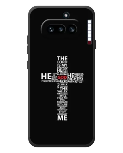 Чехол для Nothing Phone (4a) с картинкой «Текстовый крест» Чехол для Nothing Phone (4a) с картинкой «Текстовый крест»