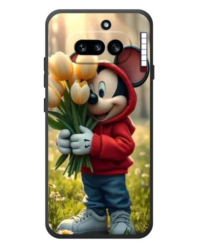Чехол для Nothing Phone (4a) с картинкой «Микки с тюльпанами» Чехол для Nothing Phone (4a) с картинкой «Микки с тюльпанами»