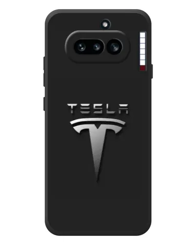 Чехол для Nothing Phone (4a) с картинкой «Стальной логотип Tesla» Чехол для Nothing Phone (4a) с картинкой «Стальной логотип Tesla»