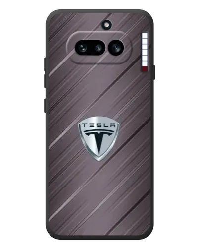 Чехол для Nothing Phone (4a) с картинкой «Металлическая текстура Tesla» Чехол для Nothing Phone (4a) с картинкой «Металлическая текстура Tesla»