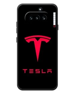 Чехол для Nothing Phone (4a) с картинкой «Tesla Red Logo» Чехол для Nothing Phone (4a) с картинкой «Tesla Red Logo»