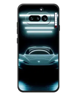 Чехол для Nothing Phone (4a) с картинкой «Tesla в неоне» Чехол для Nothing Phone (4a) с картинкой «Tesla в неоне»