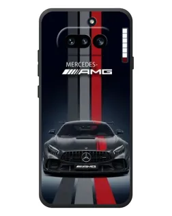 Чехол для Nothing Phone (4a) с картинкой «Mercedes — белый карбон»