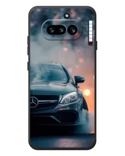 Чехол для Nothing Phone (4a) с картинкой «Mercedes — ночной город»