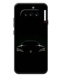 Чехол для Nothing Phone (4a) с картинкой «Mercedes — силуэт авто» Чехол для Nothing Phone (4a) с картинкой «Mercedes — силуэт авто»