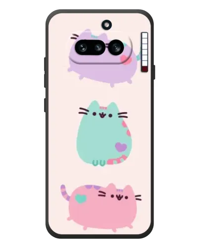 Чехол для Nothing Phone (4a) с картинкой «Pusheen трио»