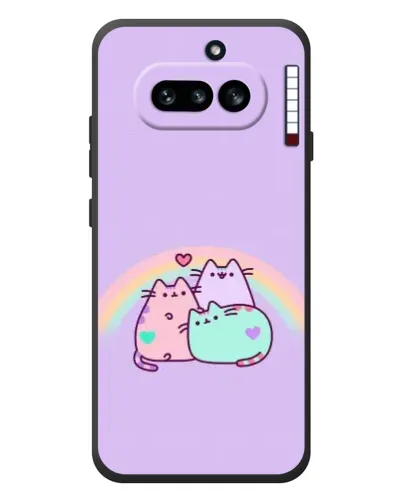 Чехол для Nothing Phone (4a) с картинкой «Радужные Пушины»