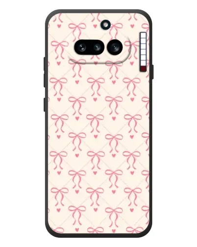 Чехол для Nothing Phone (4a) с картинкой «Розовые бантики Coquette»