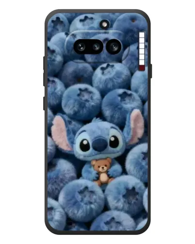 Чехол для Nothing Phone (4a) с картинкой «Стич и голубика» Чехол для Nothing Phone (4a) с картинкой «Стич и голубика»