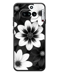 Чехол для Nothing Phone (4a) с картинкой «Монохромные астры»