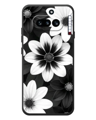 Чехол для Nothing Phone (4a) с картинкой «Монохромные астры» Чехол для Nothing Phone (4a) с картинкой «Монохромные астры»