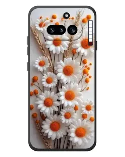 Чехол для Nothing Phone (4a) с картинкой «Белые сухоцветы»