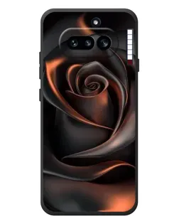 Чехол для Nothing Phone (4a) с картинкой «Шелковая черная роза»
