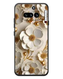 Чехол для Nothing Phone (4a) с картинкой «Белие бумажние  цвети»