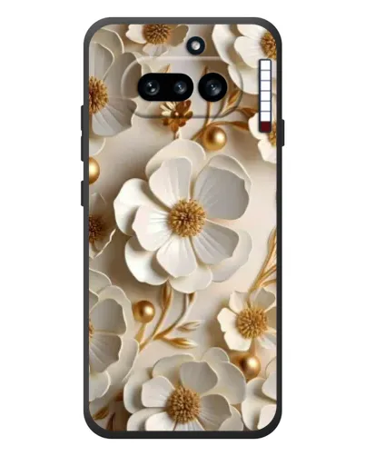 Чехол для Nothing Phone (4a) с картинкой «Белие бумажние цвети» Чехол для Nothing Phone (4a) с картинкой «Белие бумажние цвети»