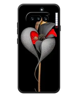 Чехол для Nothing Phone (4a) с картинкой «Серебряный фантазийный цветок»