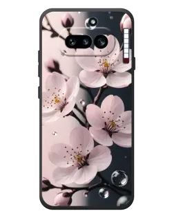 Чехол для Nothing Phone (4a) с картинкой «Нежная сакура и капли»