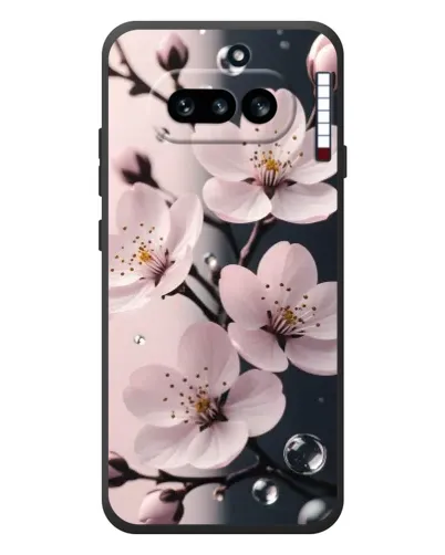 Чехол для Nothing Phone (4a) с картинкой «Нежная сакура и капли» Чехол для Nothing Phone (4a) с картинкой «Нежная сакура и капли»