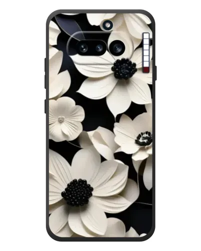 Чехол для Nothing Phone (4a) с картинкой «Объемные белые цветы» Чехол для Nothing Phone (4a) с картинкой «Объемные белые цветы»