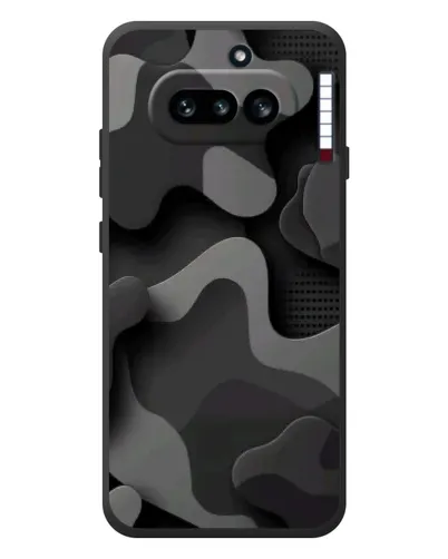 Чехол для Nothing Phone (4a) с картинкой «Темный абстрактный камуфляж»