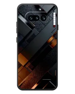 Чехол для Nothing Phone (4a) с картинкой «Черные геометрические блоки»
