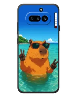 Чехол для Nothing Phone (4a) с картинкой «Морская капибара»