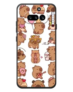 Чехол для Nothing Phone (4a) с картинкой «Стикерпак с капибарами»