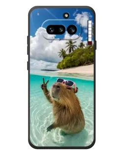 Чехол для Nothing Phone (4a) с картинкой «Капибара на море»
