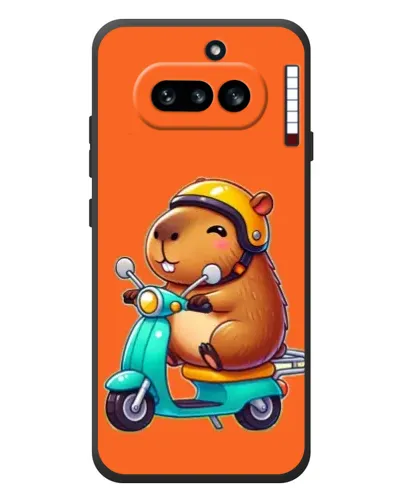 Чехол для Nothing Phone (4a) с картинкой «Капибара на скутере»