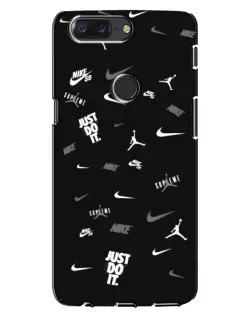 Чохол для OnePlus 5T з картинкою «Nike Black Pattern» Чохол для OnePlus 5T з картинкою «Nike Black Pattern»