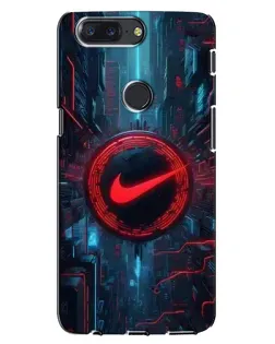 Чехол для OnePlus 5T с картинкой «Техногенный стиль Nike»