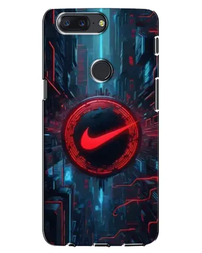 Чехол для OnePlus 5T с картинкой «Техногенный стиль Nike»