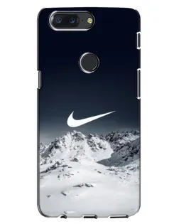 Чехол для OnePlus 5T с картинкой «Nike — зимние горы»