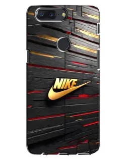 Чехол для OnePlus 5T с картинкой «Золотой Nike на металле»