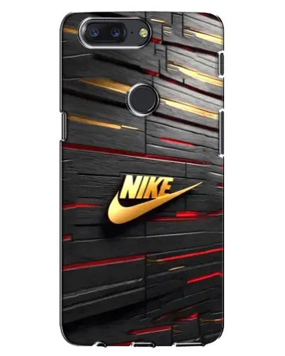 Чехол для OnePlus 5T с картинкой «Золотой Nike на металле»