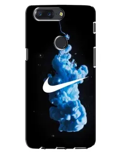 Чехол для OnePlus 5T с картинкой «Nike и синий дым»