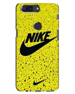 Чехол для OnePlus 5T с картинкой «Желтый текстурный Nike»
